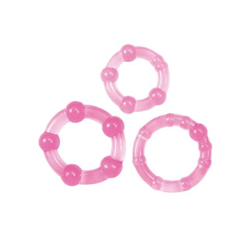 Kit di 3 anelli fallici Timeless Stud (rosa) 1-00802829