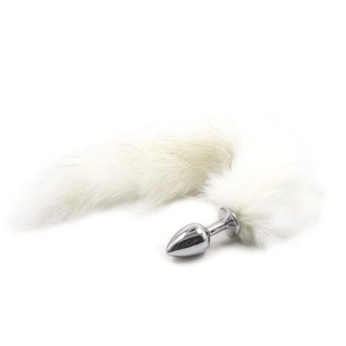 Plug anale con coda Long Fox Tail bianca 1-00904202