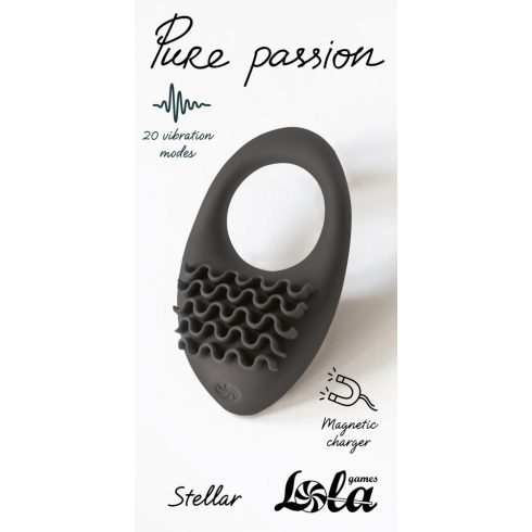 Rechargeable Vibro cockring Pure Passion Stellar Black 1501-01lola