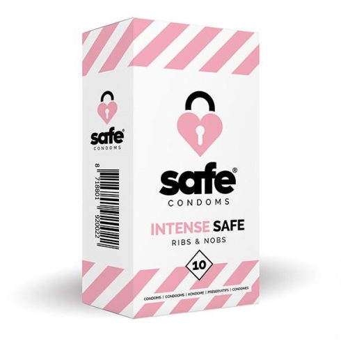 SAFE - condoms Intense Safe Ribs & Nobs (10 pcs) ~ 16-25152