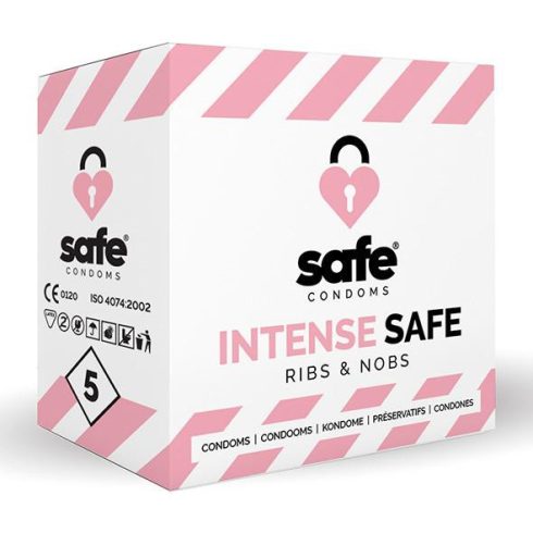 SAFE - condoms Intense Safe Ribs & Nobs (5 pcs) ~ 16-29939
