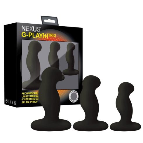 Nexus - G-Play Trio Plus Unisex Vibrator Pack S/M/L Black ~ 16-32544