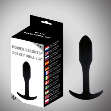   Rocket drill 3,8 inch black anal plug 3,8 inch / 9,6 cm 20-BR112-BLACK