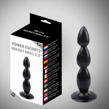   Rocket drill 5,2 inch black big anal plug 5,2 inch / 13 cm 20-BR115-BLACK