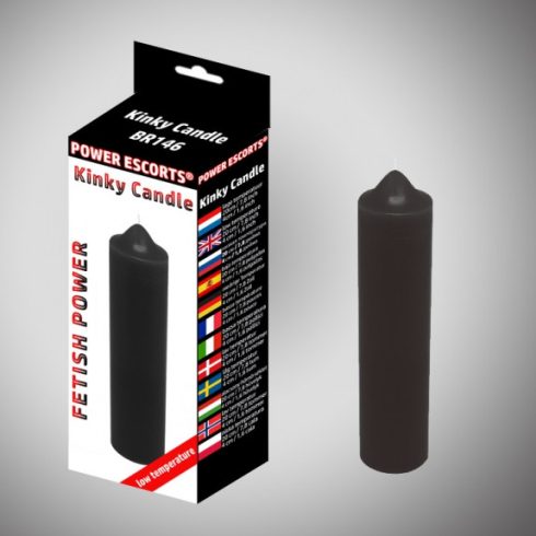 Kinky candle black low temperature candle 20 cm 20-BR146-BLACK