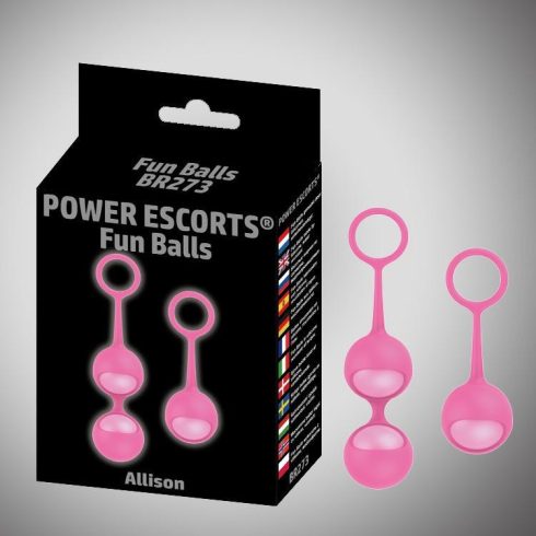 Funballs Allison-Duo Kegel Balls Slicone Pink ~ 20-BR273