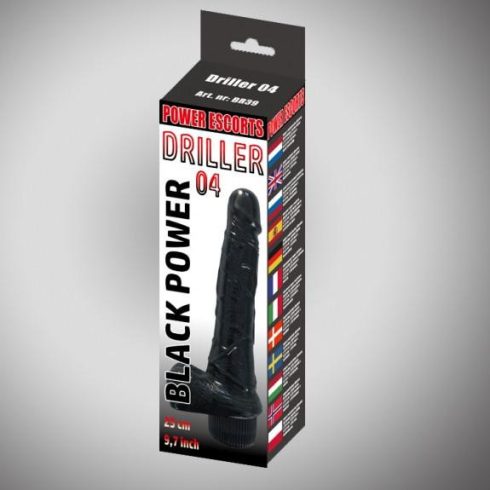 Driller 04 black 25 cm realistic vibrating 20-BR39-BLACK