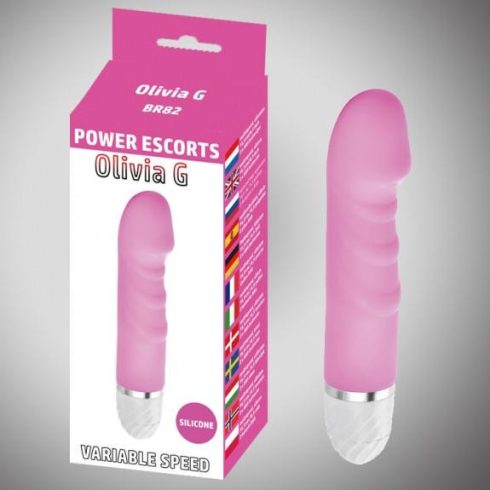 Olivia g pink 16,5 cm silicone vibrating 10 speed 20-BR82-PINK