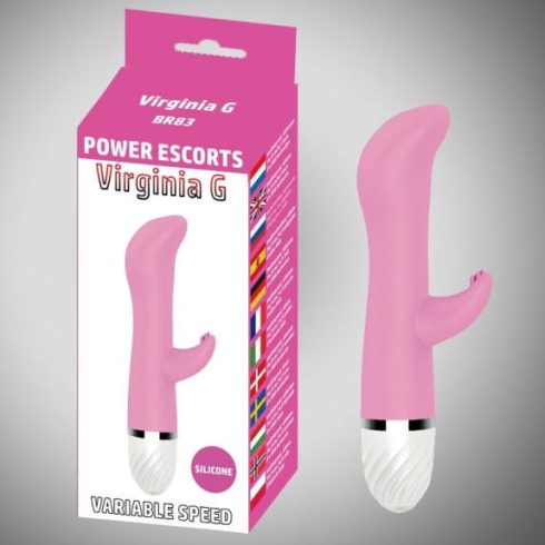 Virginia G pink 17cm silicone vibrating 10 speed 20-BR83-PINK