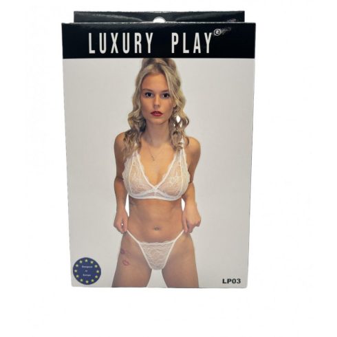 Luxury Play - Lingerie Set Medium White ~ 20-LP03MWHITE