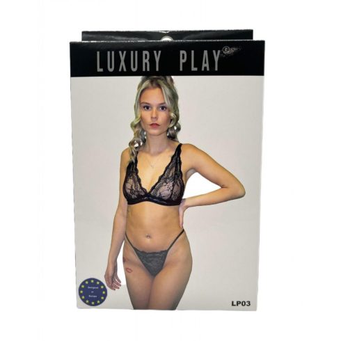 Luxury Play - Lingerie Set Small Black ~ 20-LP03SBLACK