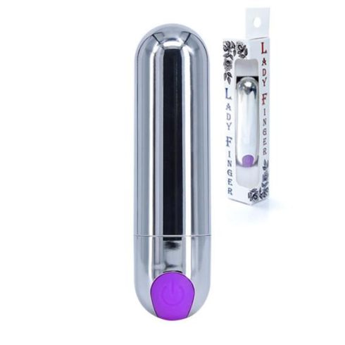 Strong Bullet Vibrator Silver/Purple USB 10 Function 22-00032