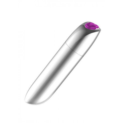 Rechargeable Powerful Bullet Vibrator USB 20 Functions - Silver 22-00047