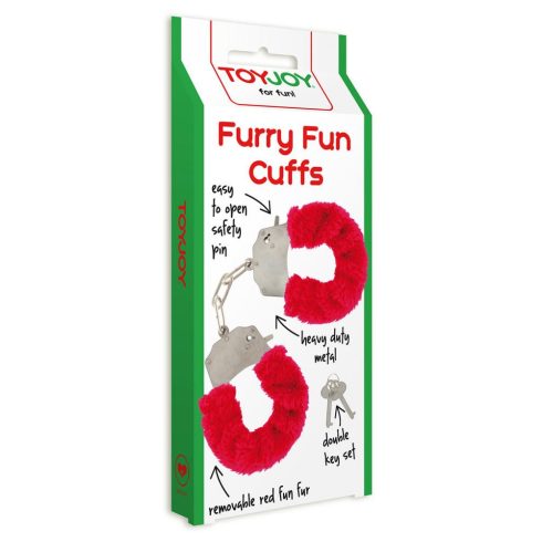 FURRY FUN CUFFS RED PLUSH ~ 30-10350-X-RED