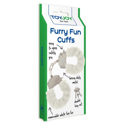 FURRY FUN CUFFS WHITE PLUSH 30-10350-X-WHITE