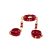 D-Ring Collar and Wrist Cuffs ~ 30-17154-X-RED