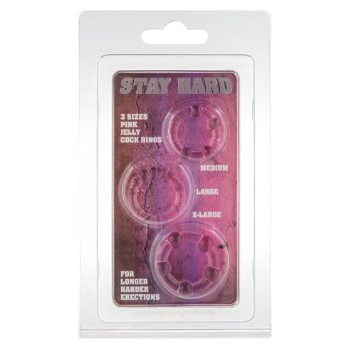 STAY HARD - THREE RINGS - PINK ~ 30-35500-X-PINK