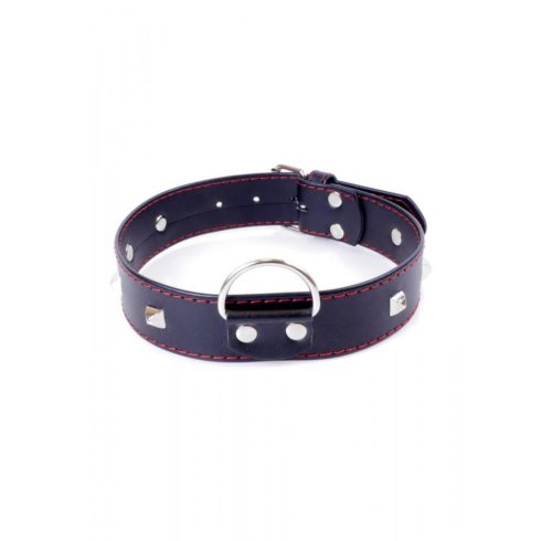 Fetish Boss Series Collar with studs 3 cm Red Line 33-00113