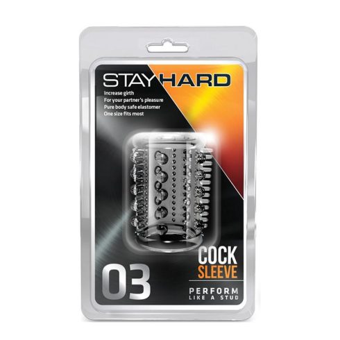 STAY HARD COCK SLEEVE 03 CLEAR ~ 35-330219