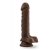 DR. SKIN PLUS 9 INCH POSABLE DILDO WITH BALLS CHOCOLATE ~ 35-331742