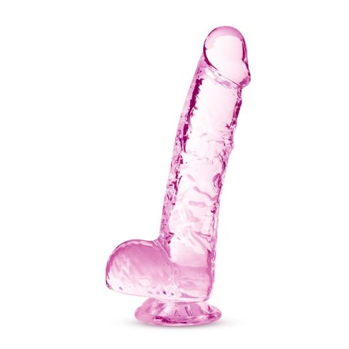 NATURALLY YOURS 6" CRYSTALLINE DILDO ROSE ~ 35-331800