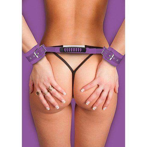 Adjustable Leather Handcuffs - Purple ~ 36-OU139PUR