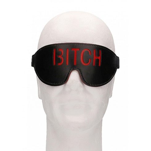 Ouch! Blindfold - BITCH - Black ~ 36-OU386BLK