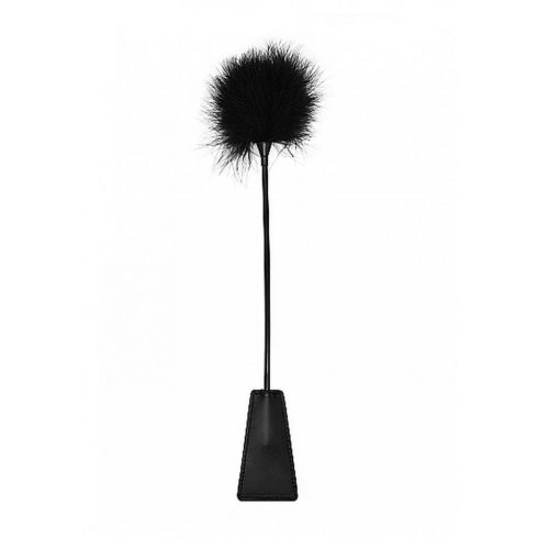 Ouch! Crop With Feather - Black ~ 36-OU391BLK