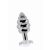 Ribbed Diamond Plug - 3.15 Inch - Silver ~ 36-RIC016SIL