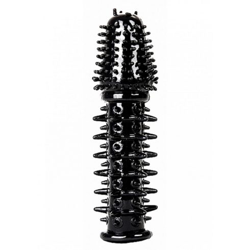 Thrilling Silicone Penis Extension - Black ~ 36-SHT120BLK