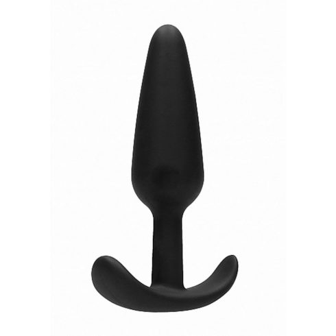 GILLES medium cork butt-plug with handles - Black ~ 36-SIM025BLK