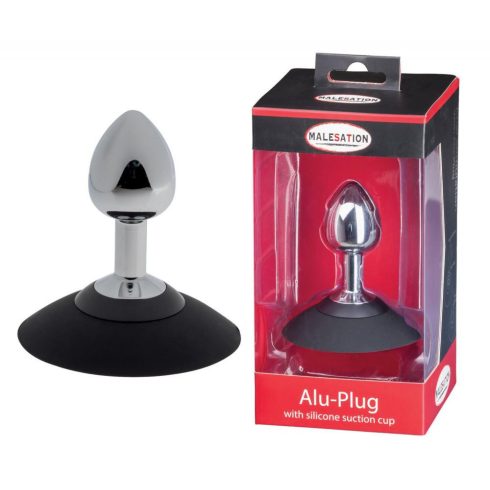 MALESATION Alu-Plug with suction cup small, chrome ~ 38-257846