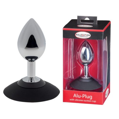 MALESATION Alu-Plug with suction cup large, chrome ~ 38-257848