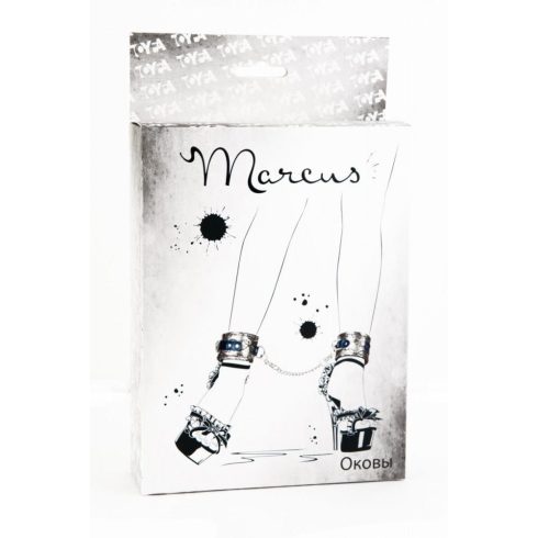 MARCUS 712001 Ankle cuffs with metal chain tracery syntetic silver bdsm Valentine day ~ 39-712001