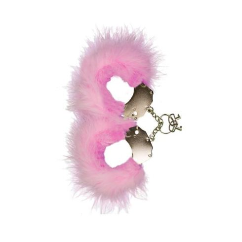 Metallic Handcuffs Feather Cover Pink 4-30301