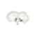Metallic Handcuffs Feather Cover White 4-30310