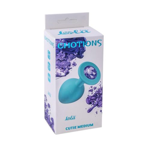 Anal plug Emotions Cutie Medium Turquoise light purple crystal 4012-04lola
