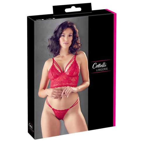 Bra and String red S/M 42-22136303111