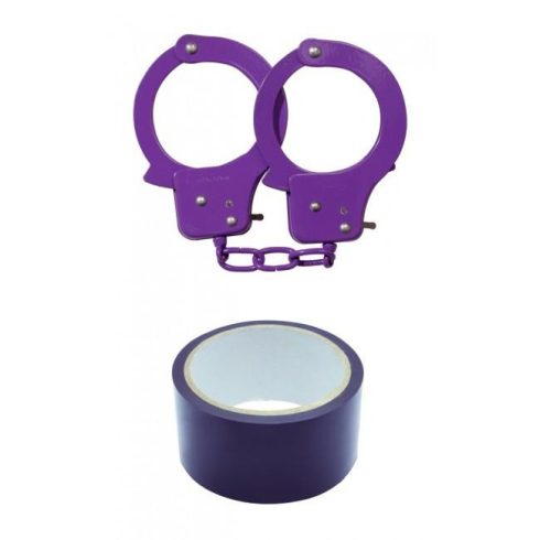 Purple Sex Extra PVC Ribbon and Handcuffs 5-00298