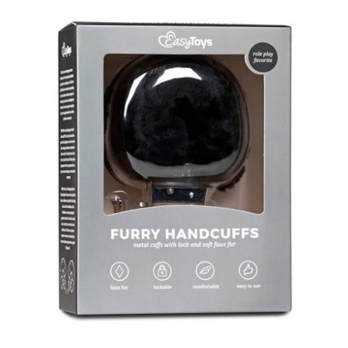Furry Handcuffs - Black ~ 55-ET258BLK