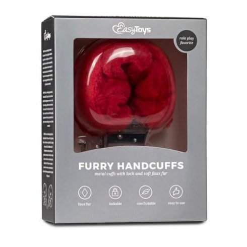 Furry Handcuffs - Red ~ 55-ET258RED