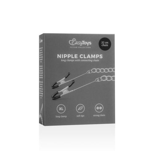 Long Nipple Clamps With Chain ~ 55-ET619SIL