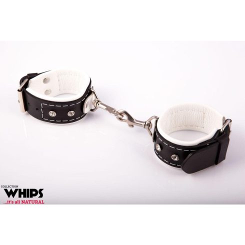 Handcuffs for women, with carabin, white ~ 58-00065