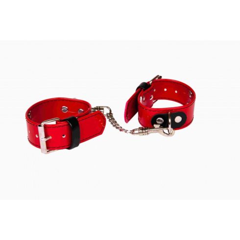 WHIPS shiny, Handcuffs for women hand, red, gładkie ~ 58-00077