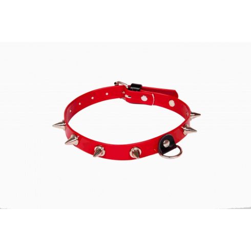 WHIPS shiny, Collar for women with rings red ~ 58-00086