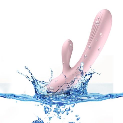 Silicone Vibrator and Pulsator Pink USB 10 Function Heating 63-00010