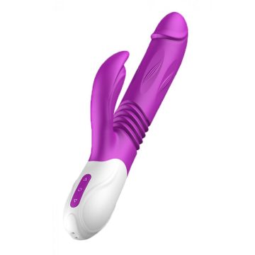   Silicone Vibrator USB 10 Function + Expander and Thrusting Function 63-00023