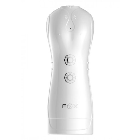 Masturbator-Vibrating and Flashing Masturbation Cup USB 7+7 Function / Talk Mode (White) 63-00038
