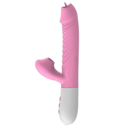 Silicone Vibrator USB 7 Function, Pink ~ 63-00046-1