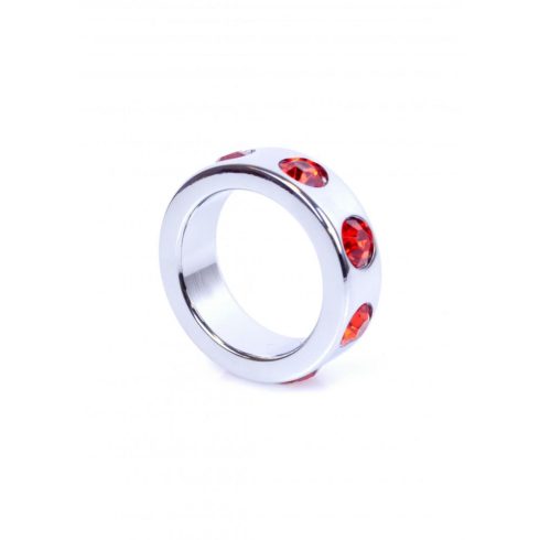 Cock Ring Metal with Red Diamonds Small 64-00004